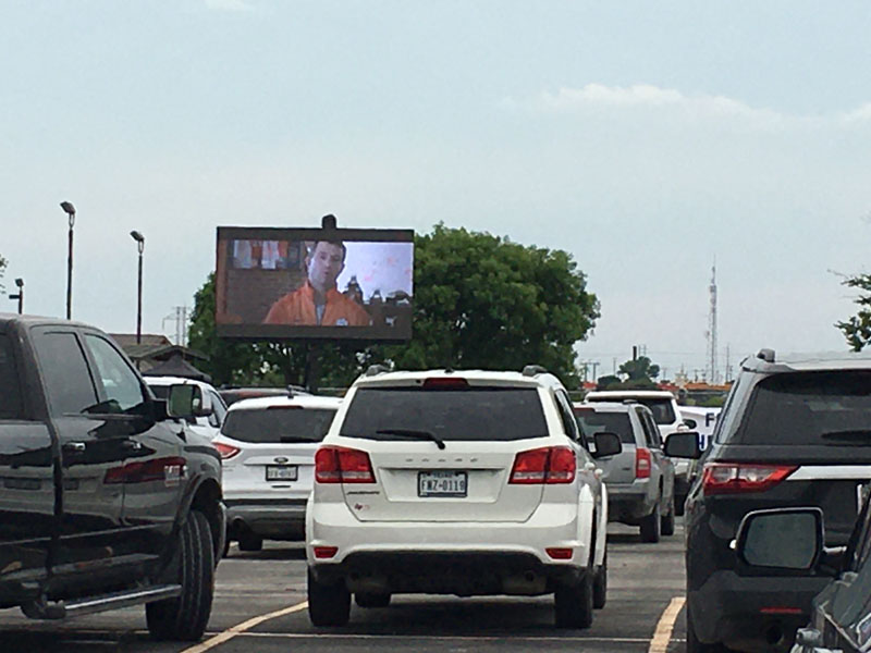 Drive in screen rental Central Texas