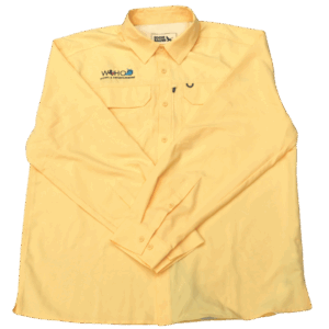 Yellow Long-Sleeve Wahoo Fishing Shirt