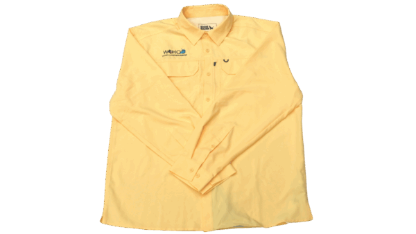 Yellow Long-Sleeve Wahoo Fishing Shirt